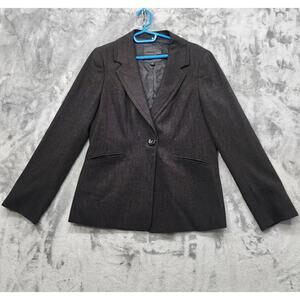 Classiques‎ Entier Atelier Blazer Womens 14 Black White Speckled Single-Button